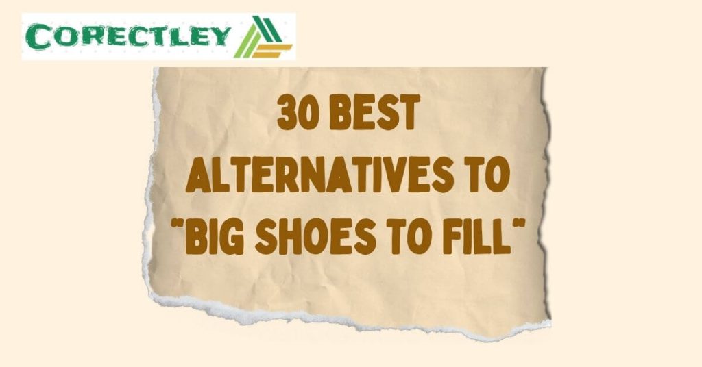 30 Best Alternatives to "Big Shoes To Fill"